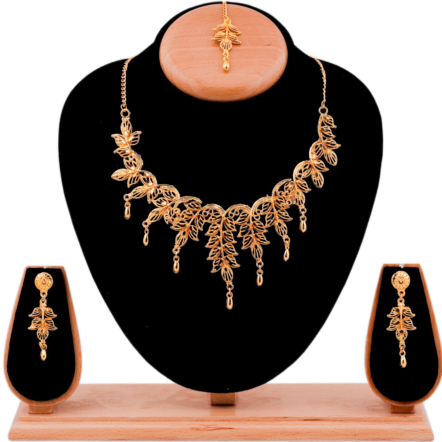 Gold Plated Wedding Jewellery Necklace Set For Women and Girls