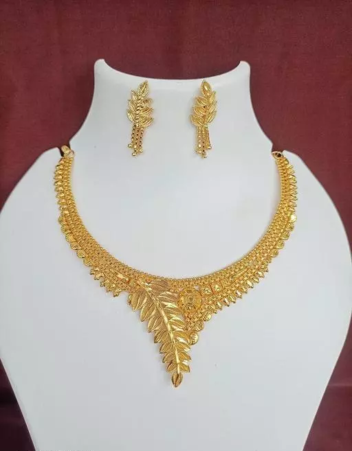 Gold Choker Necklace Set For Women & Girls