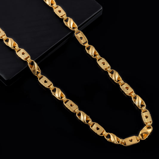 Gujju Stylish Gold Plated Neck Chain For Boys And Men's