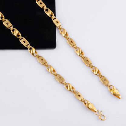 Gujju Stylish Gold Plated Neck Chain For Boys And Men's