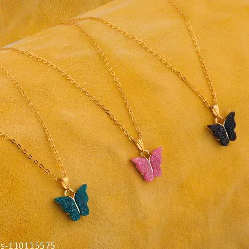 Gujju Bronze Buterfly Special For Girls (Blue, Gold)