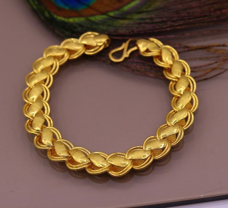 Gujju Brass Beads Gold-plated Bracelet For Mens