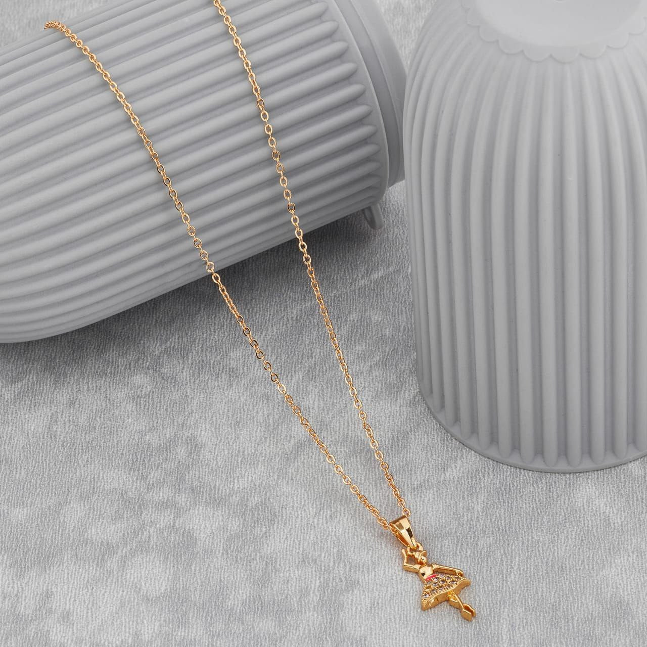 Gujju Latest Necklace Chain Special For Girls Beads Gold-Plated Plated Alloy Chain