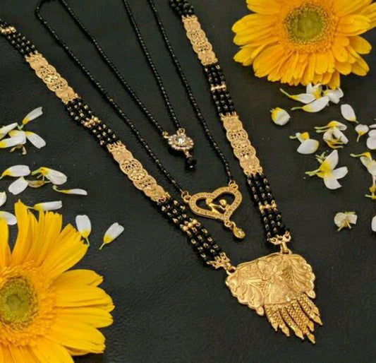 Gujju Latest 30 Inch Long And 18 Inch Short Mangalsutra Alloy Mangalsutra