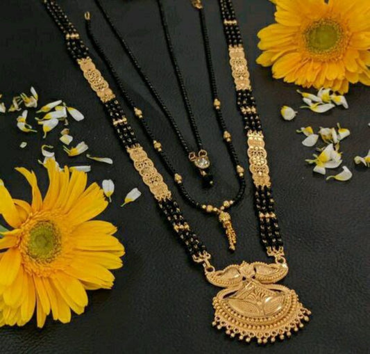 Gujju Latest 30 Inch Long And 18 Inch Short Mangalsutra Alloy Mangalsutra