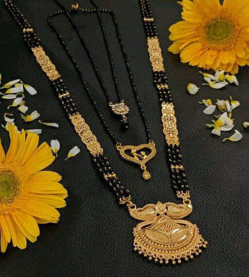 Gujju Latest 30 Inch Long And 18 Inch Short Mangalsutra Alloy Mangalsutra