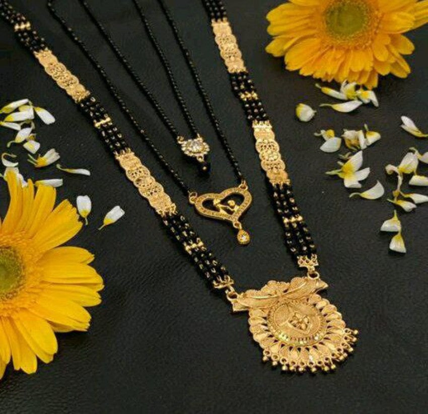 Gujju Latest 30 Inch Long And 18 Inch Short Mangalsutra Alloy Mangalsutra