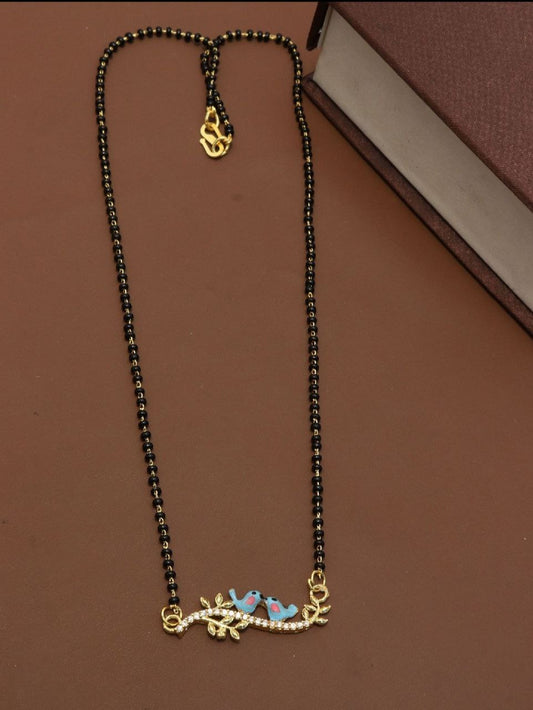 Gujju Traditional Jewllery Gold Plated 30 Inch Long And 18 Inch Short Mangalsutra Alloy Mangalsutra