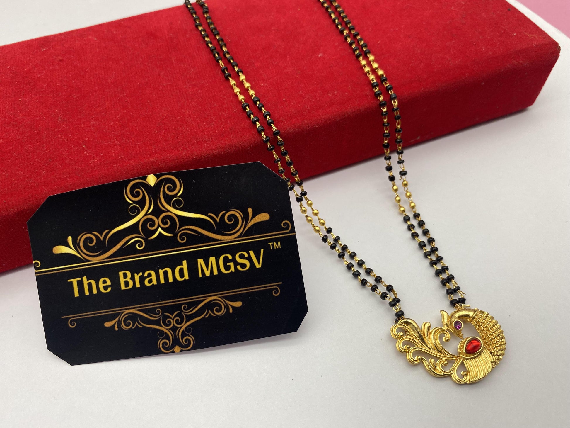 Gujju Traditional Jewllery Gold Plated 30 Inch Long And 18 Inch Short Mangalsutra Alloy Mangalsutra