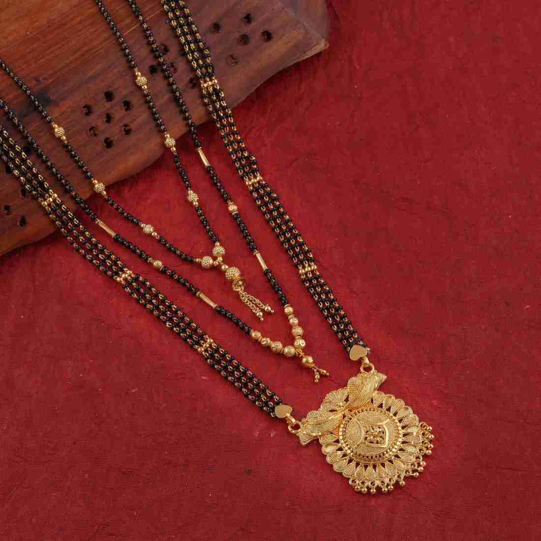 Gujju Latest 30 Inch Long And 18 Inch Short Mangalsutra Alloy Mangalsutra