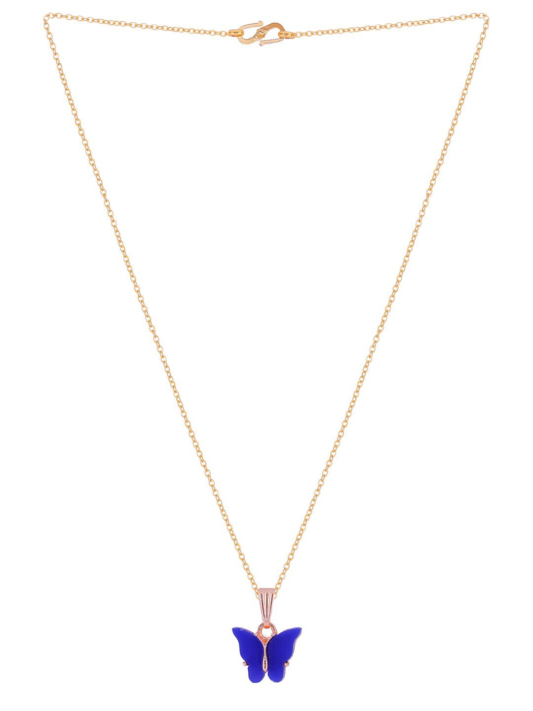 Gujju Butterfly Shape Pendant Chain Necklace For Women And Girls