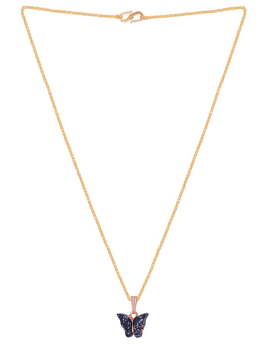 Gujju Butterfly Shape Pendant Chain Necklace For Women And Girls