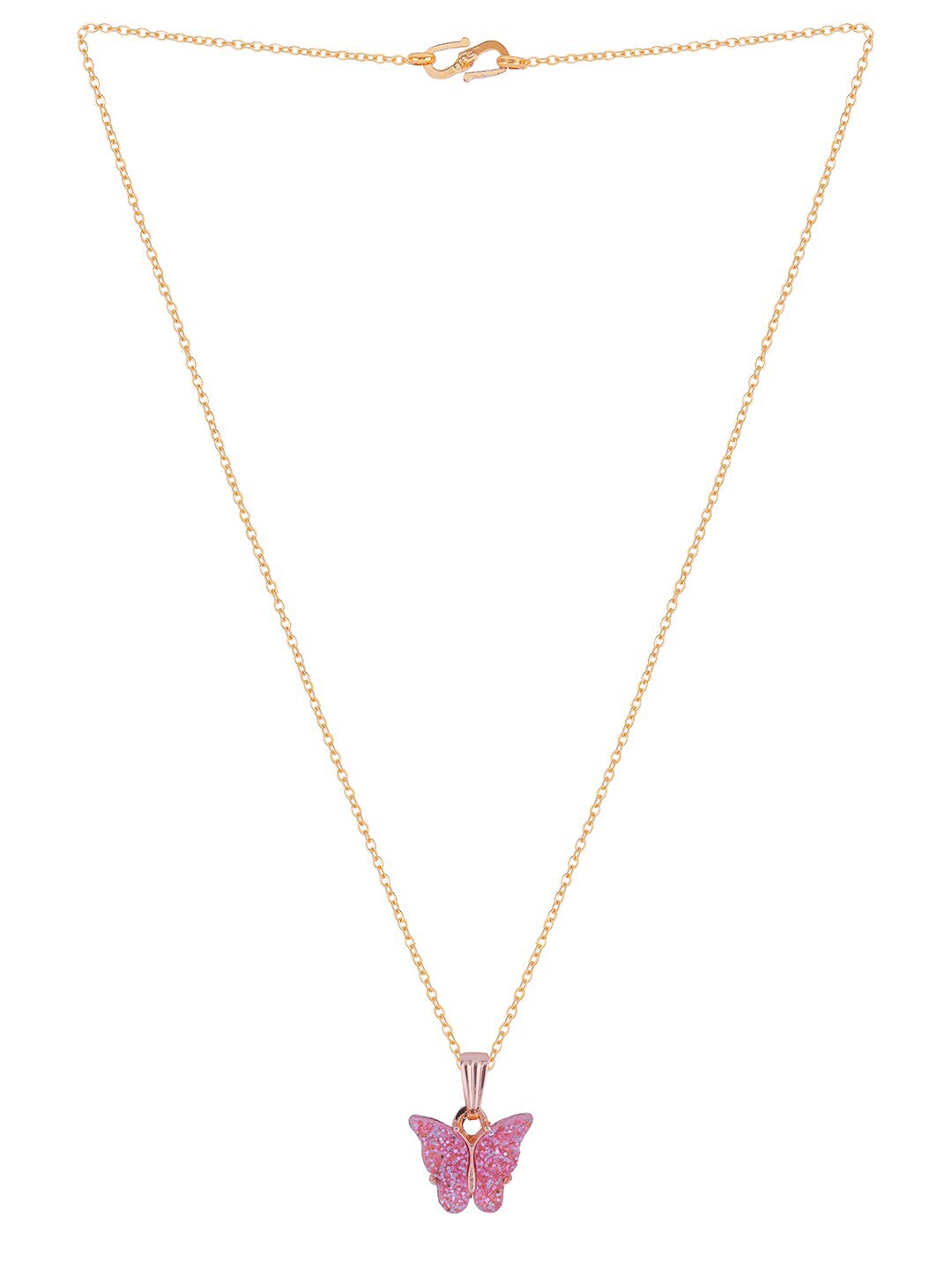 Gujju Butterfly Shape Pendant Chain Necklace For Women And Girls