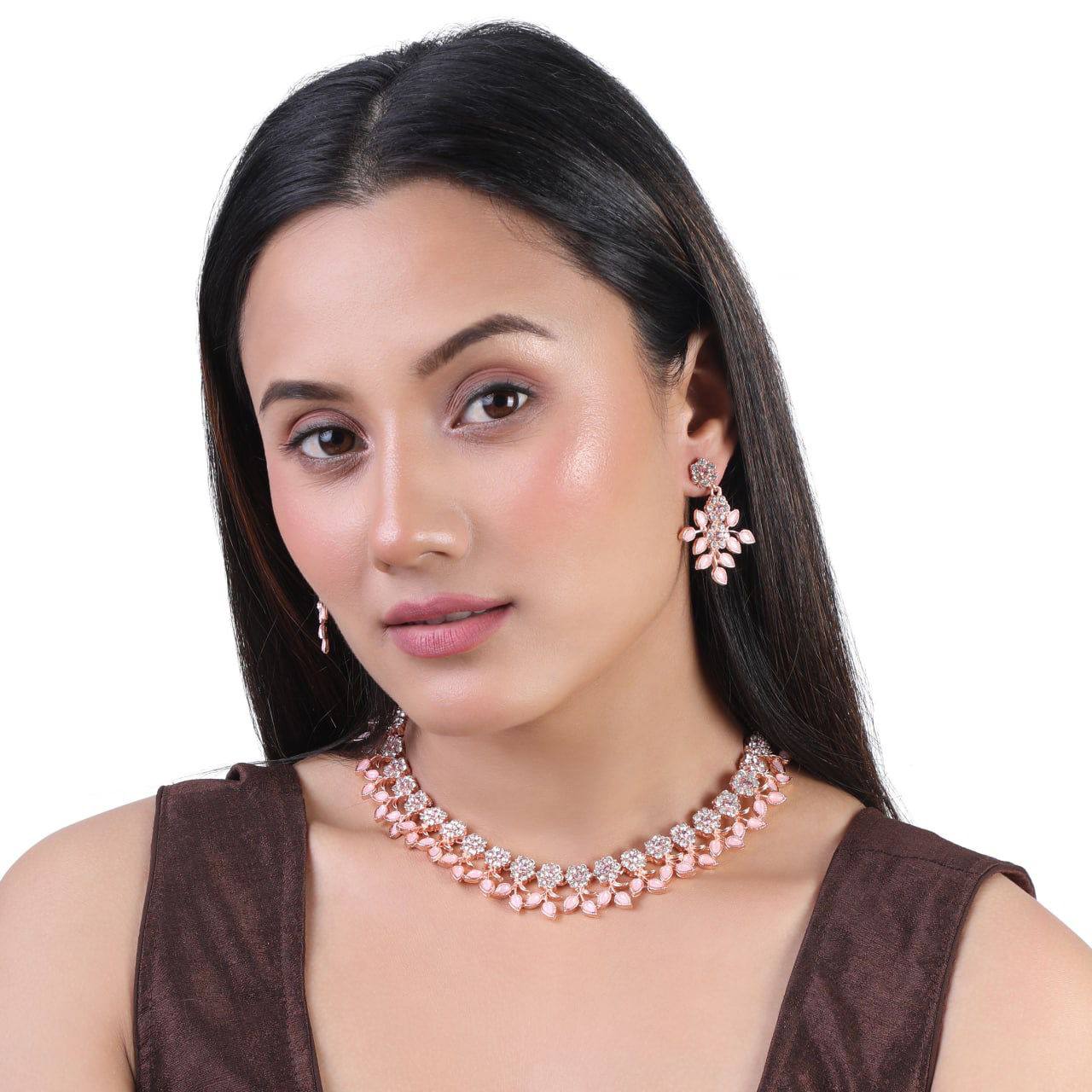 Gujju Latest Necklace Set With Earrings For Girls And Women