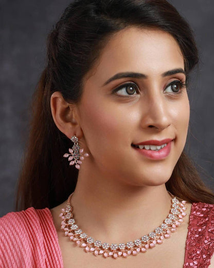 Gujju Latest Necklace Set With Earrings For Girls And Women