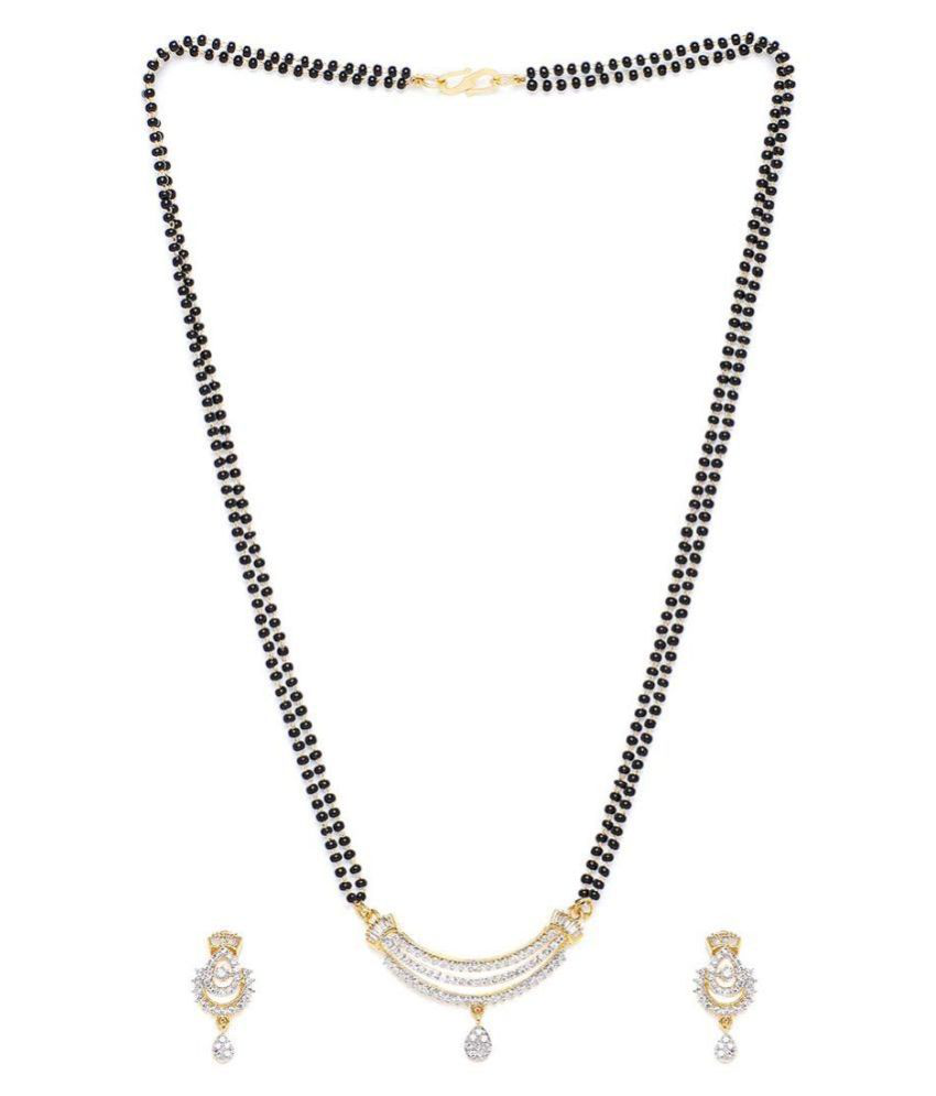 Amazing Silver Colour Mangalsutra With Earrings For Womens