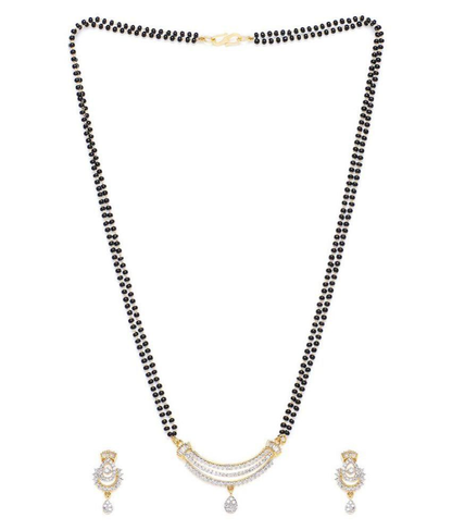Amazing Silver Colour Mangalsutra With Earrings For Womens