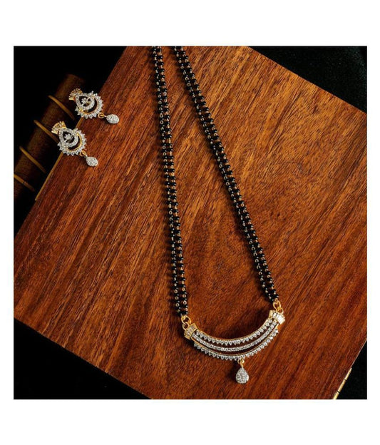 Amazing Silver Colour Mangalsutra With Earrings For Womens