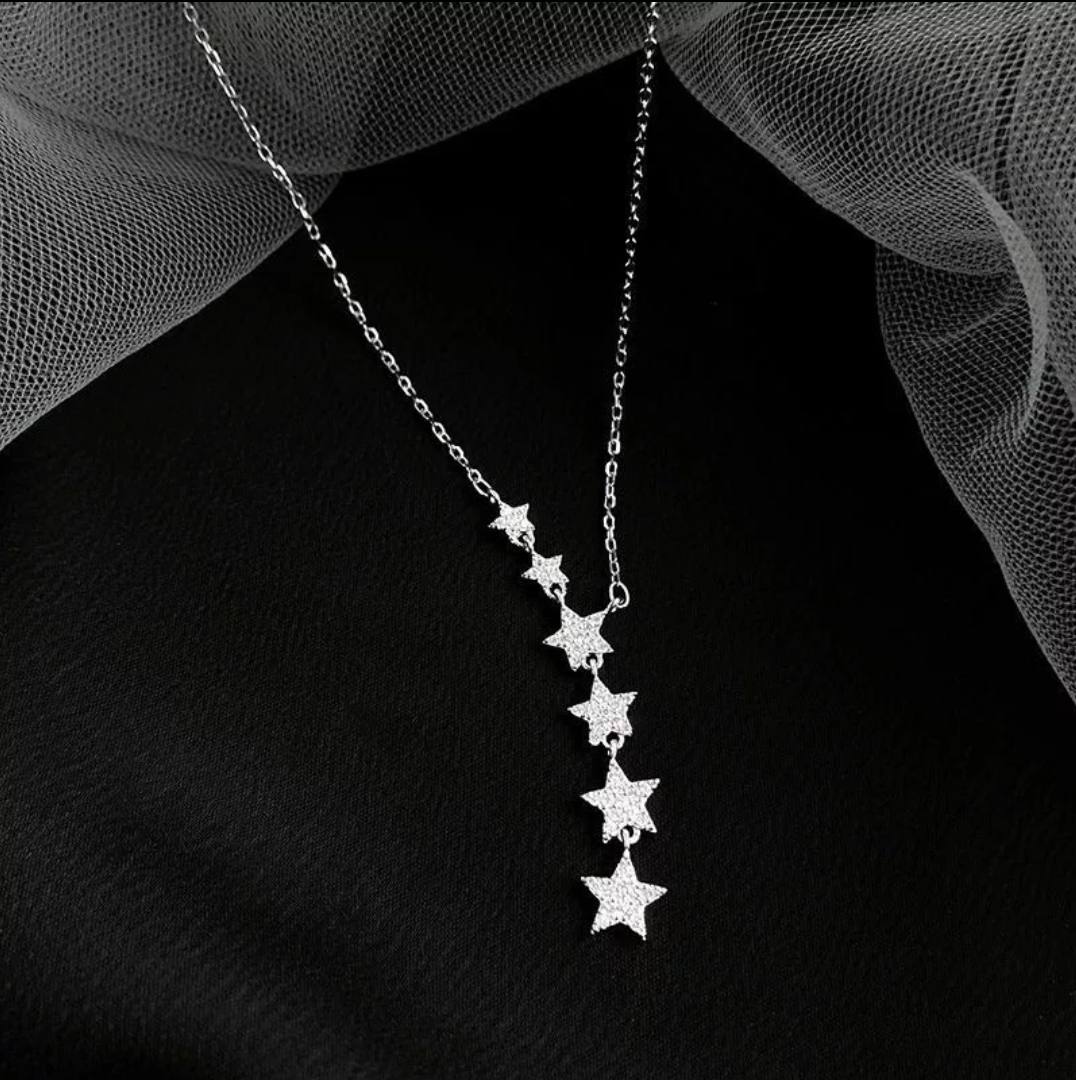 6 Star Pendant Chain Jewellery For Woman And Girls