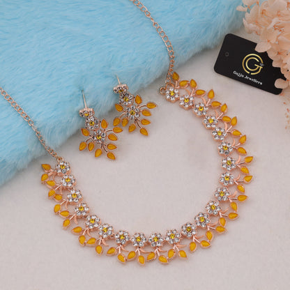 Gujju Latest Necklace Set With Earrings For Girls And Women