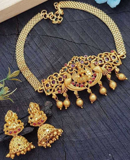 Gujju Copper Jewellery Choker Set For Girls  & Women