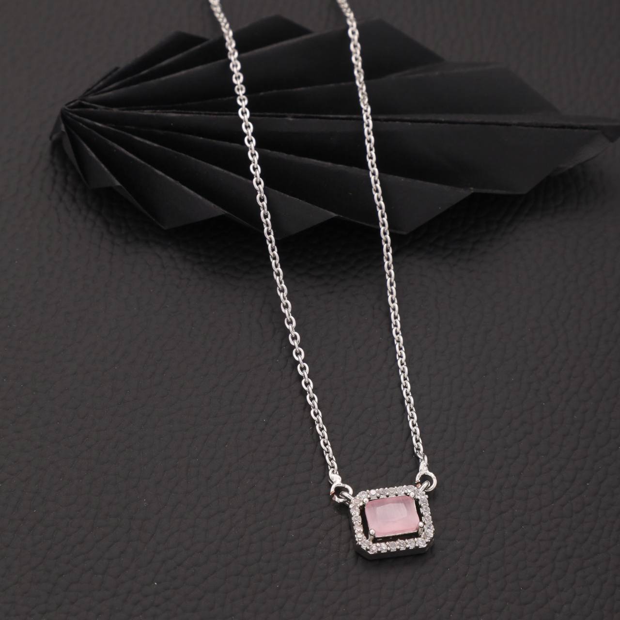Alloy Fancy Silver Pendant With Chain For Womens