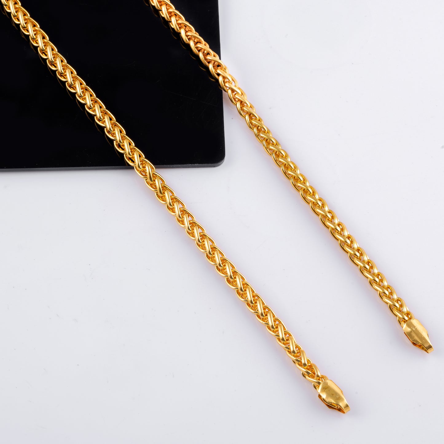 BEAUTIFUL BRASS GOLD CHAIN AND GOLD BRACELET COMBO FOR MENS(PACK OF 2)