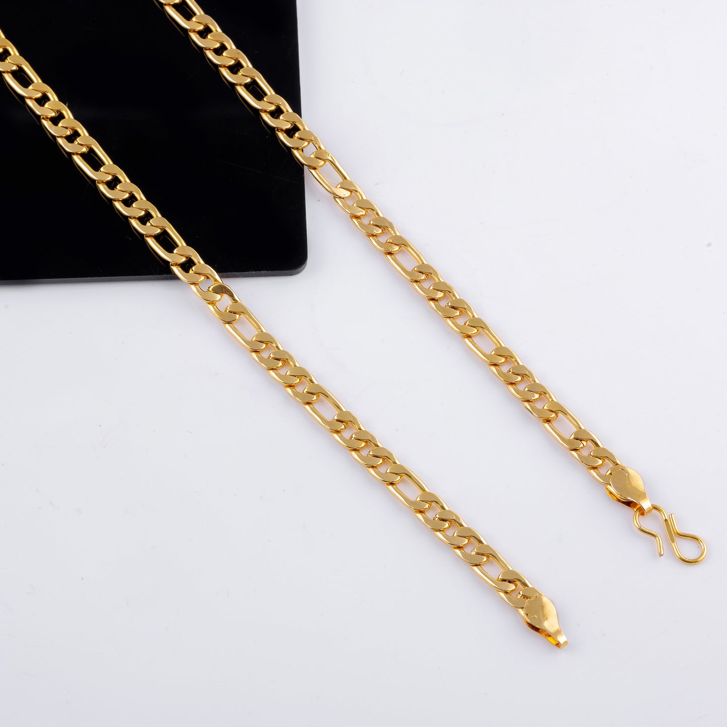 BEAUTIFUL BRASS GOLD CHAIN AND GOLD BRACELET COMBO FOR MENS(PACK OF 2)