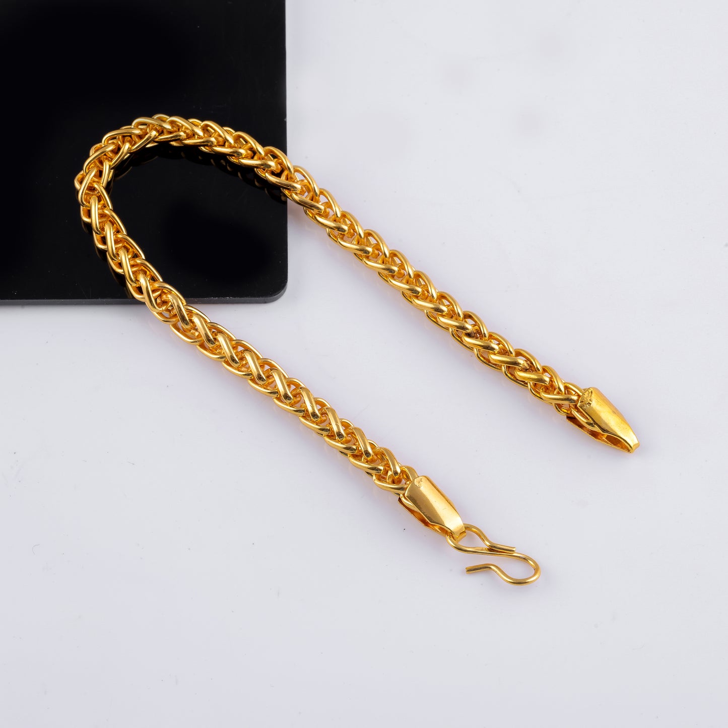 BEAUTIFUL BRASS GOLD CHAIN AND GOLD BRACELET COMBO FOR MENS(PACK OF 2)