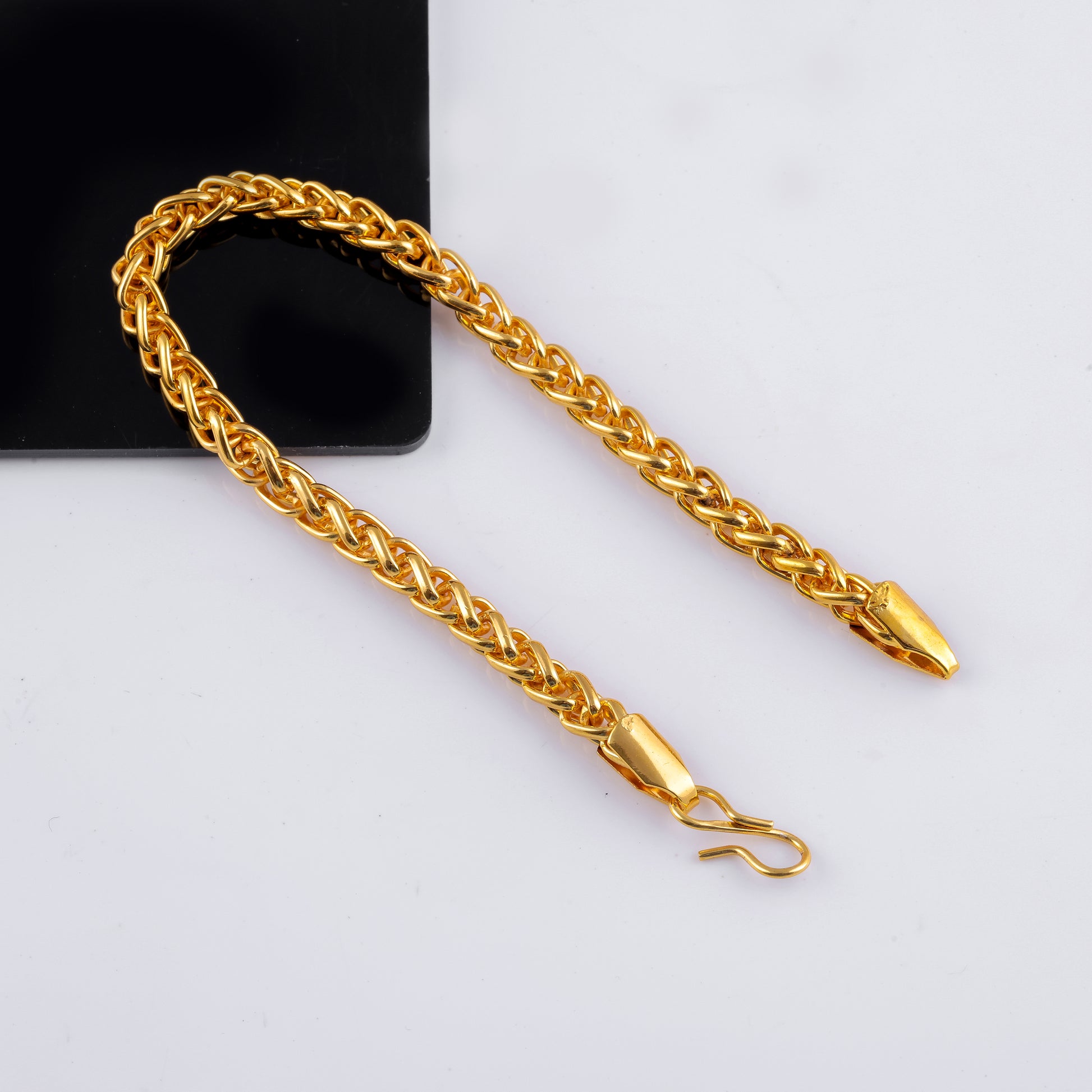 BEAUTIFUL BRASS GOLD CHAIN AND GOLD BRACELET COMBO FOR MENS(PACK OF 2)