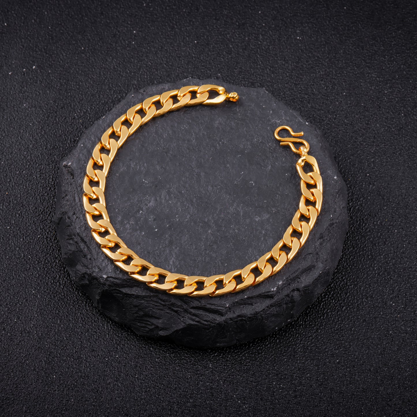 BEAUTIFUL BRASS SILVER CHAIN AND GOLD BRACELET COMBO FOR MENS(PACK OF 2)