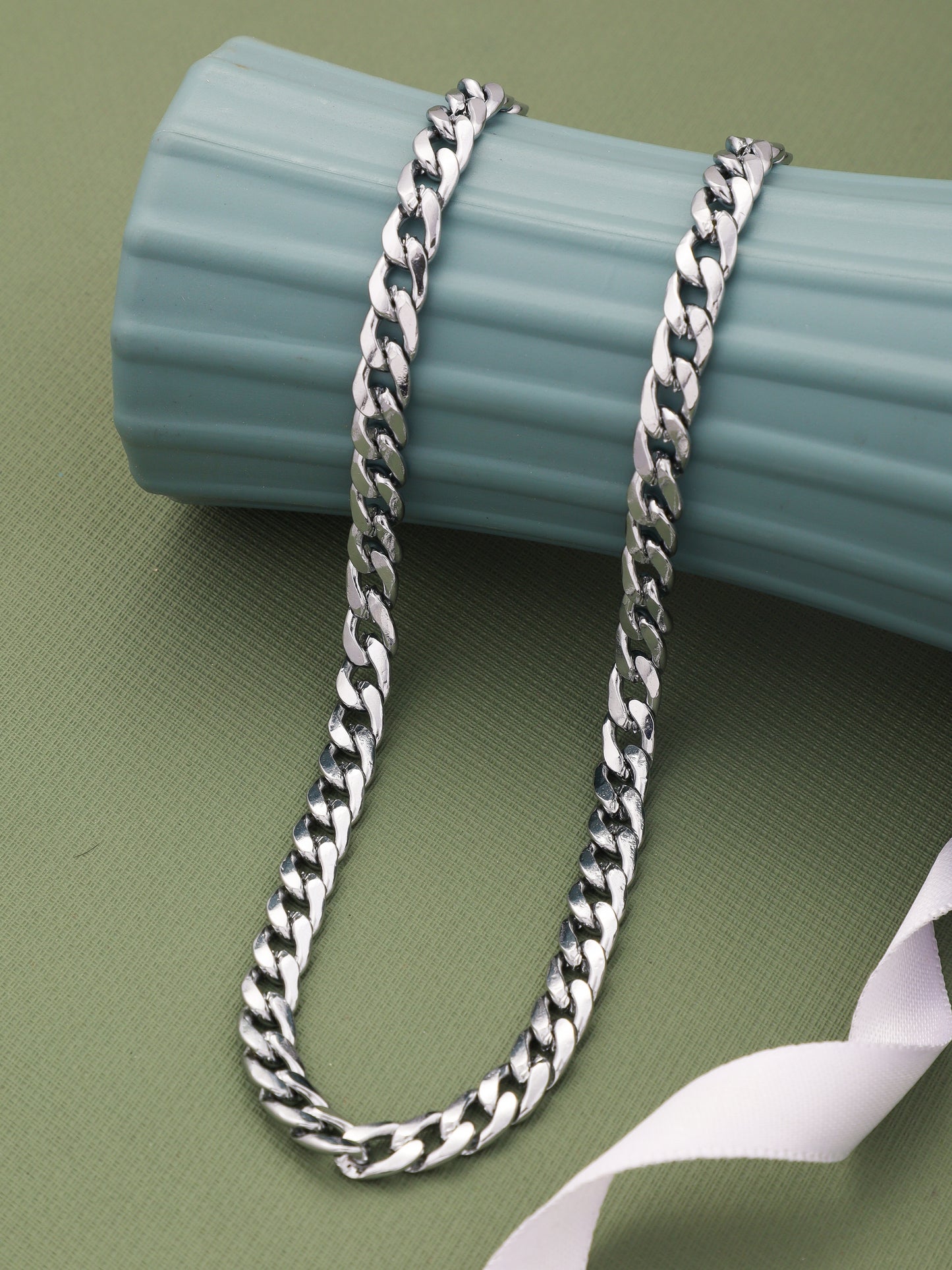 BEAUTIFUL BRASS SILVER CHAIN AND GOLD BRACELET COMBO FOR MENS(PACK OF 2)
