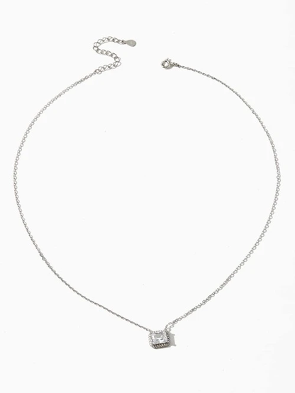Beautiful Alloy Silver Plated Pendant With Chain For Womens