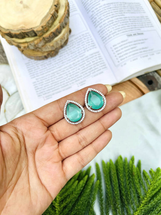 Diamond-Studded Stud Earrings For Women/Girls
