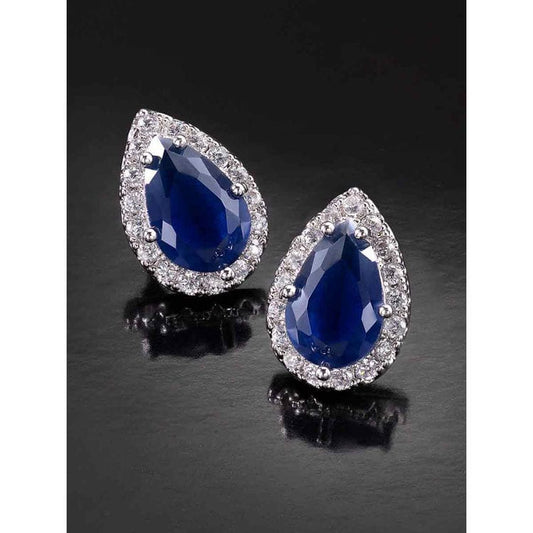 Diamond-Studded Stud Earrings For Women/Girls