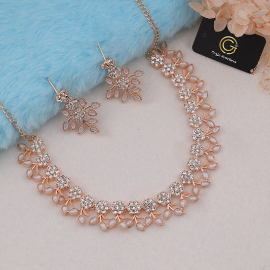 Gujju Latest Necklace Set With Earrings For Girls And Women