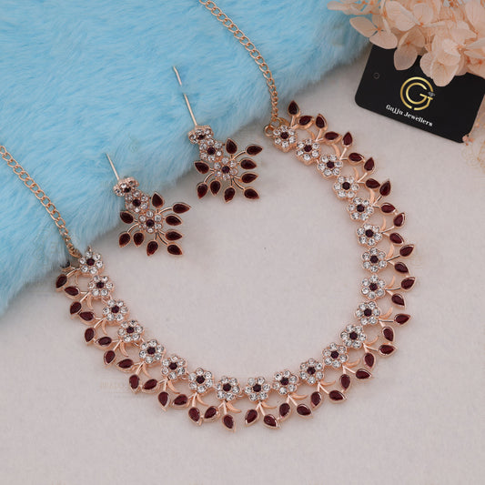 Gujju Latest Necklace Set With Earrings For Girls And Women