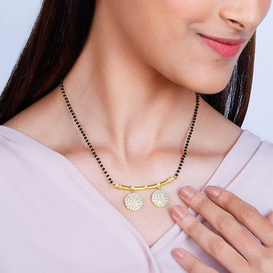 Silver Gold-Plated Double Kali Mangalsutra