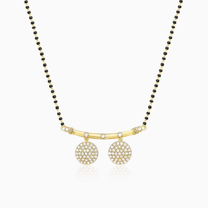 Silver Gold-Plated Double Kali Mangalsutra