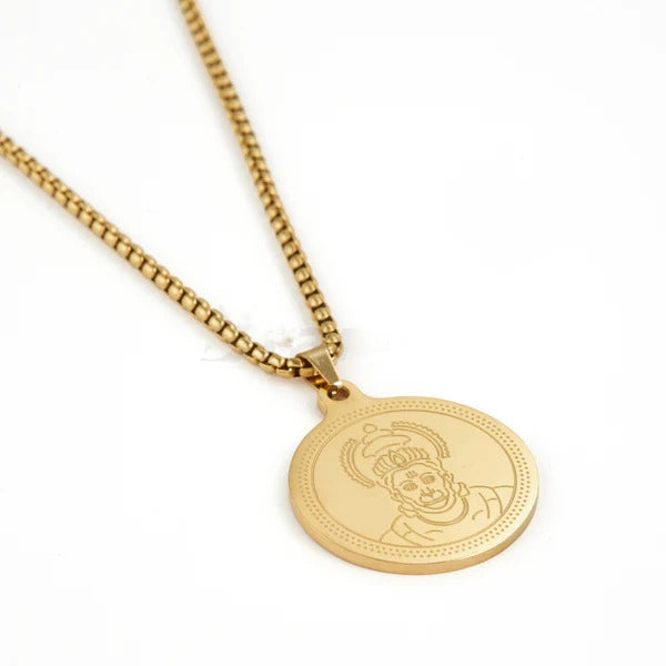 GUJJU JEWELLERS GOLD PLATED HANUMAN JI PENDANT WITH CHAIN