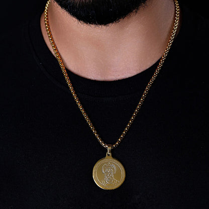GUJJU JEWELLERS GOLD PLATED HANUMAN JI PENDANT WITH CHAIN