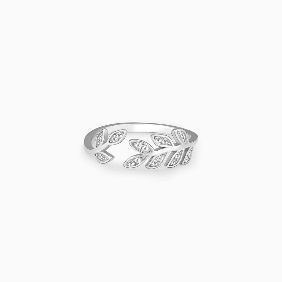 GUJJU JEWELLERS SILVER UNIQUE,DAINTY & DELICATE DIAMOND RING FOR WOMENS AND GIRLS
