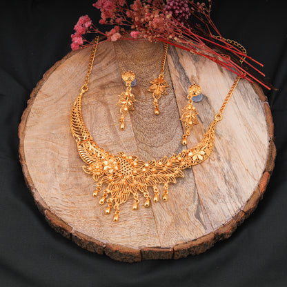 Gold Choker Necklace Set For Women & Girls