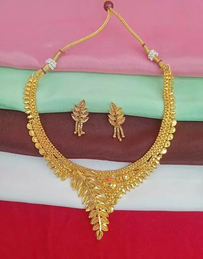 Gold Choker Necklace Set For Women & Girls