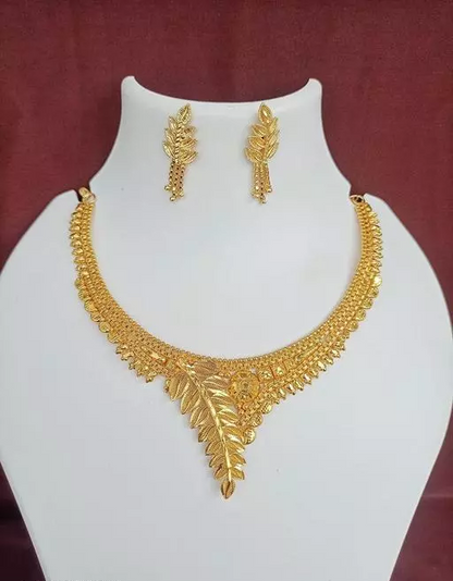 Gold Choker Necklace Set For Women & Girls