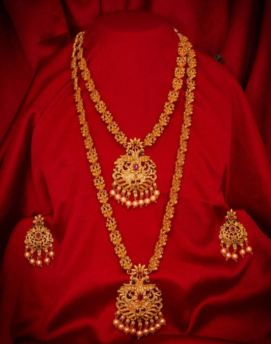 Gujju Jewellers Alloy Golden Designer jewellery Set