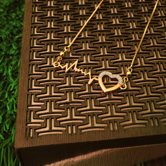 Gujju Jewellers Fancy Rose Gold Pendant And chain