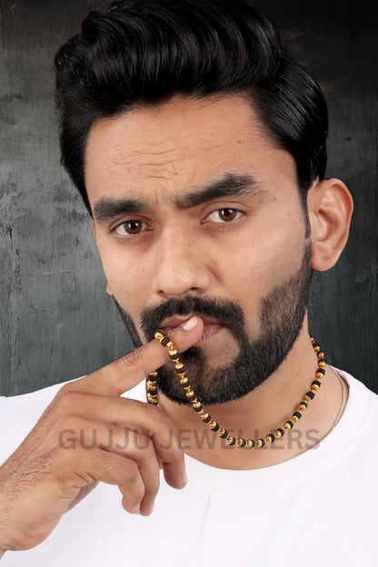Stylish Design Best Quality Gold Plated Rudraksha Mala For Mens