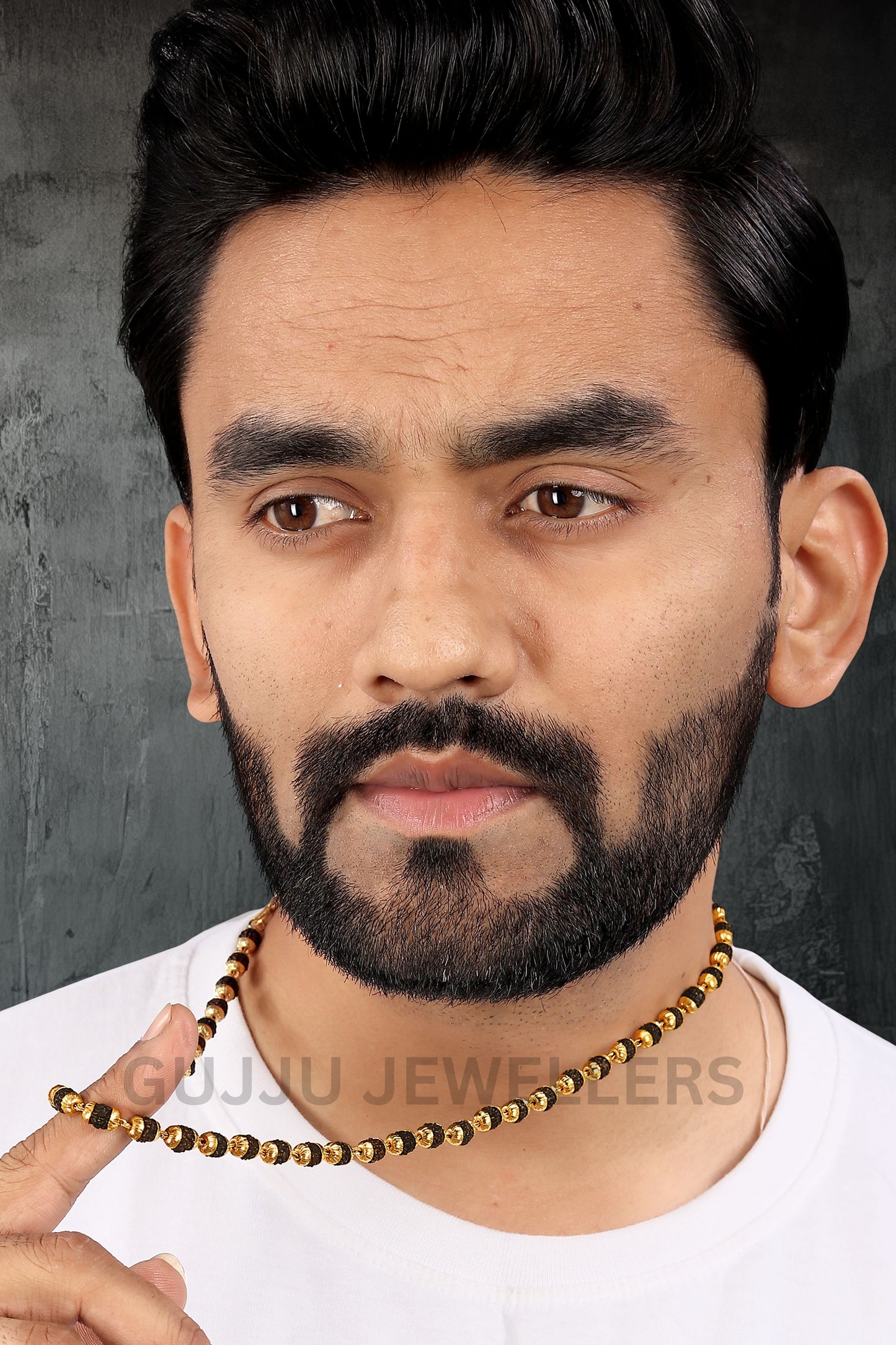 Stylish Design Best Quality Gold Plated Rudraksha Mala For Mens