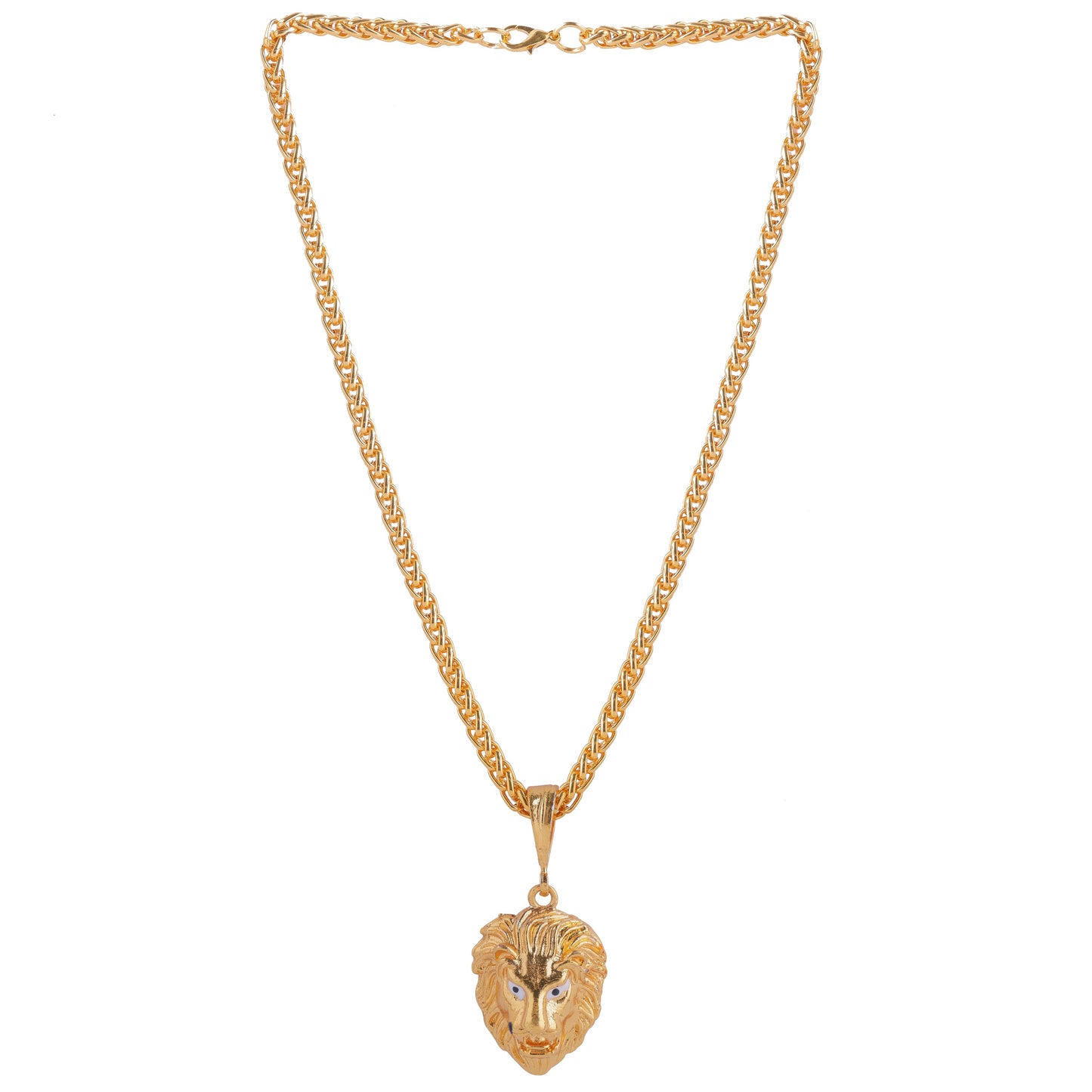 Lion King Gold-plated Stainless Steel Pendant With Chain For Mens